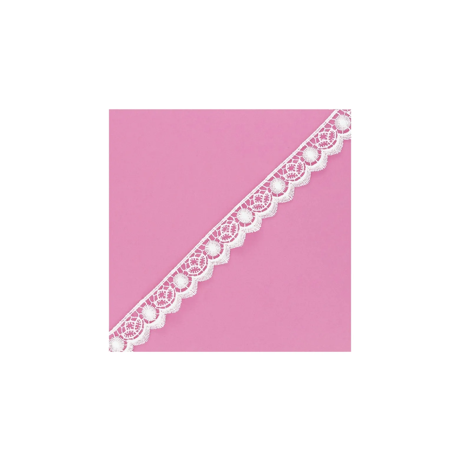 Ruban dentelle Nathanaelle 20 mm - blanc x 50 cm