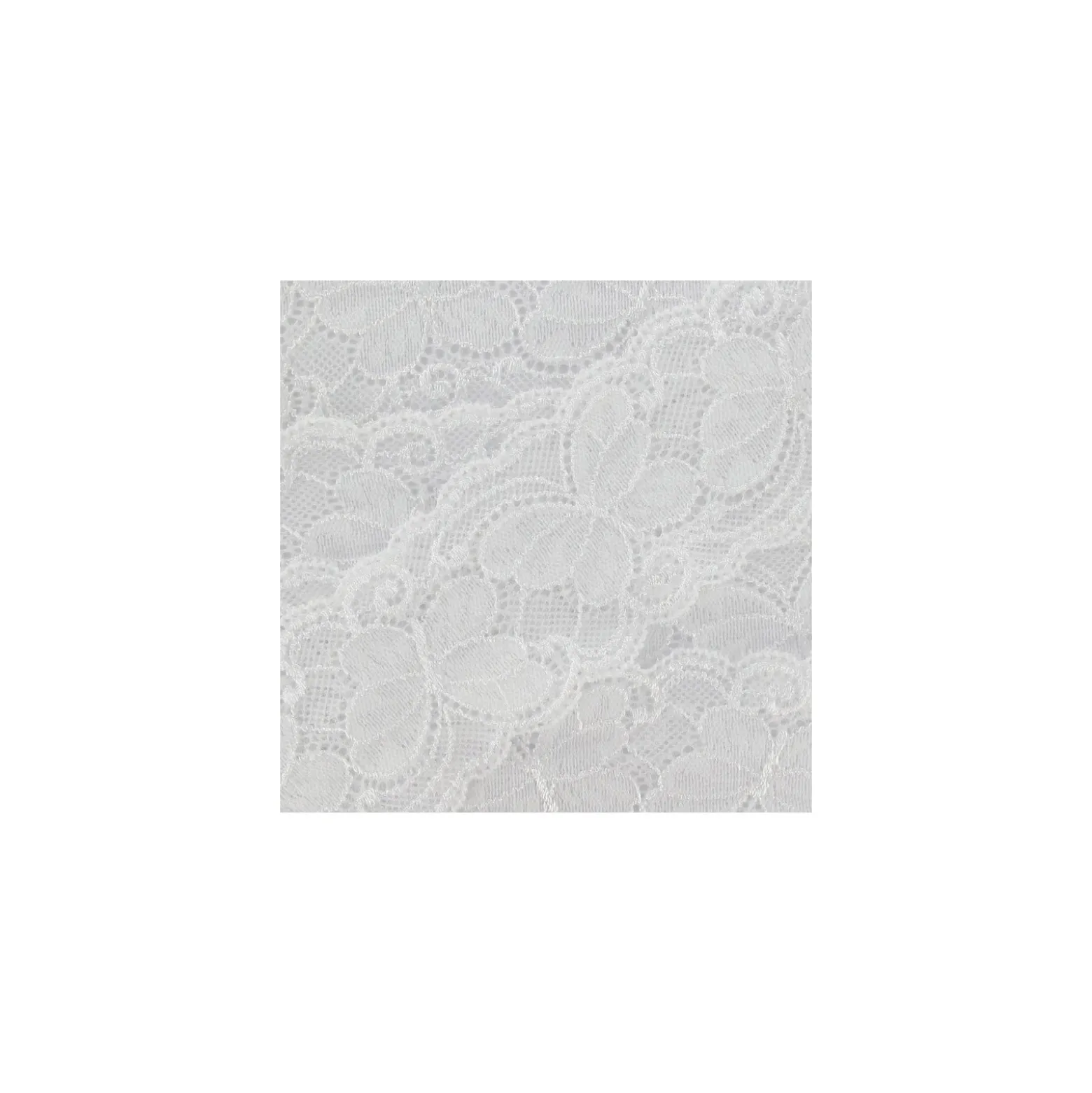 Ruban dentelle papillon élastique blanc