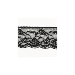 Ruban dentelle polyamide lingerie - noir x 50cm