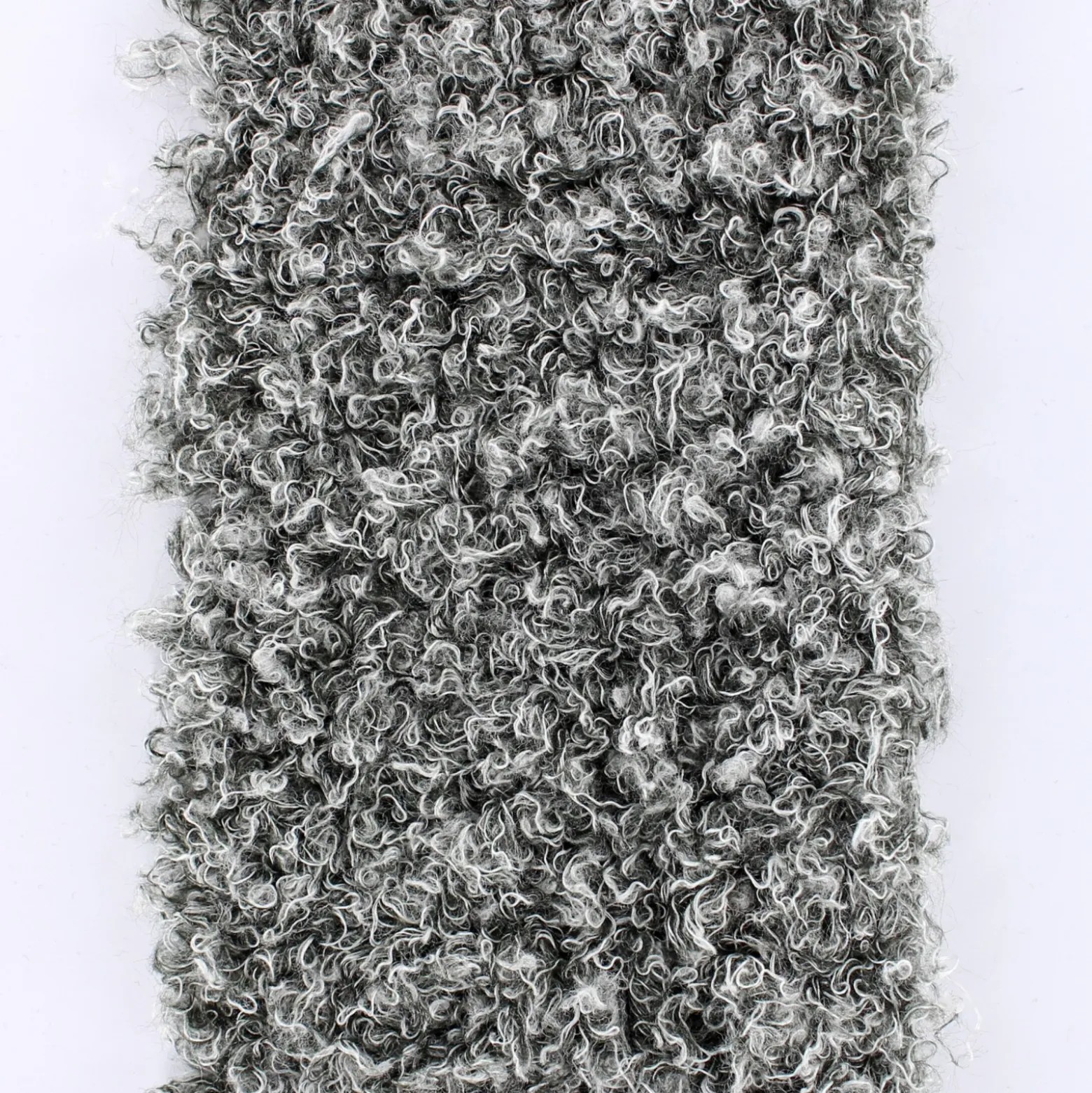 Ruban fourrure astrakan 100mm gris x 50cm