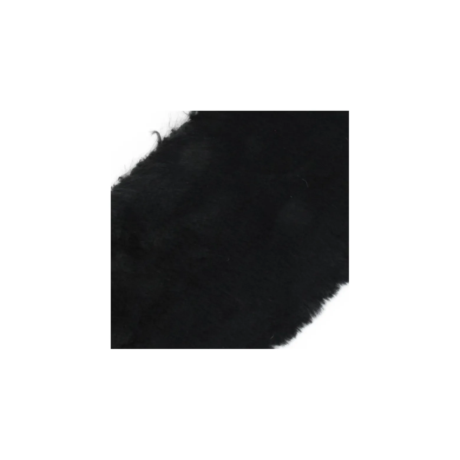 Ruban fourrure poils mixtes 100mm noir x 50cm
