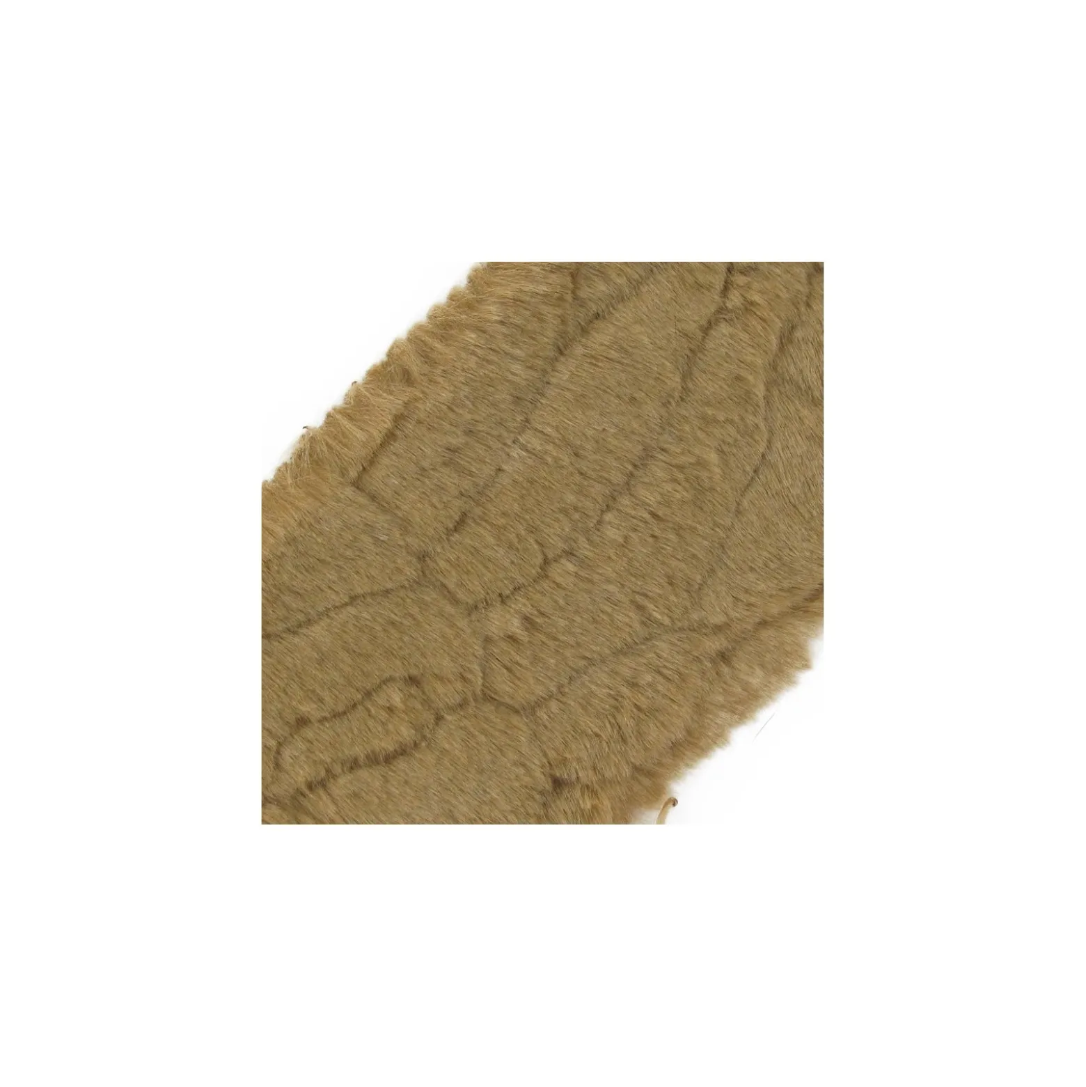 Ruban fourrure poils mixtes 100mm beige x 50cm
