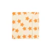 Ruban Froufrou gros grain étoiles orange pastel