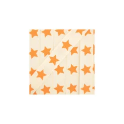 Ruban Froufrou gros grain étoiles orange pastel