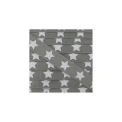 Ruban Froufrou gros grain étoiles gris foncé