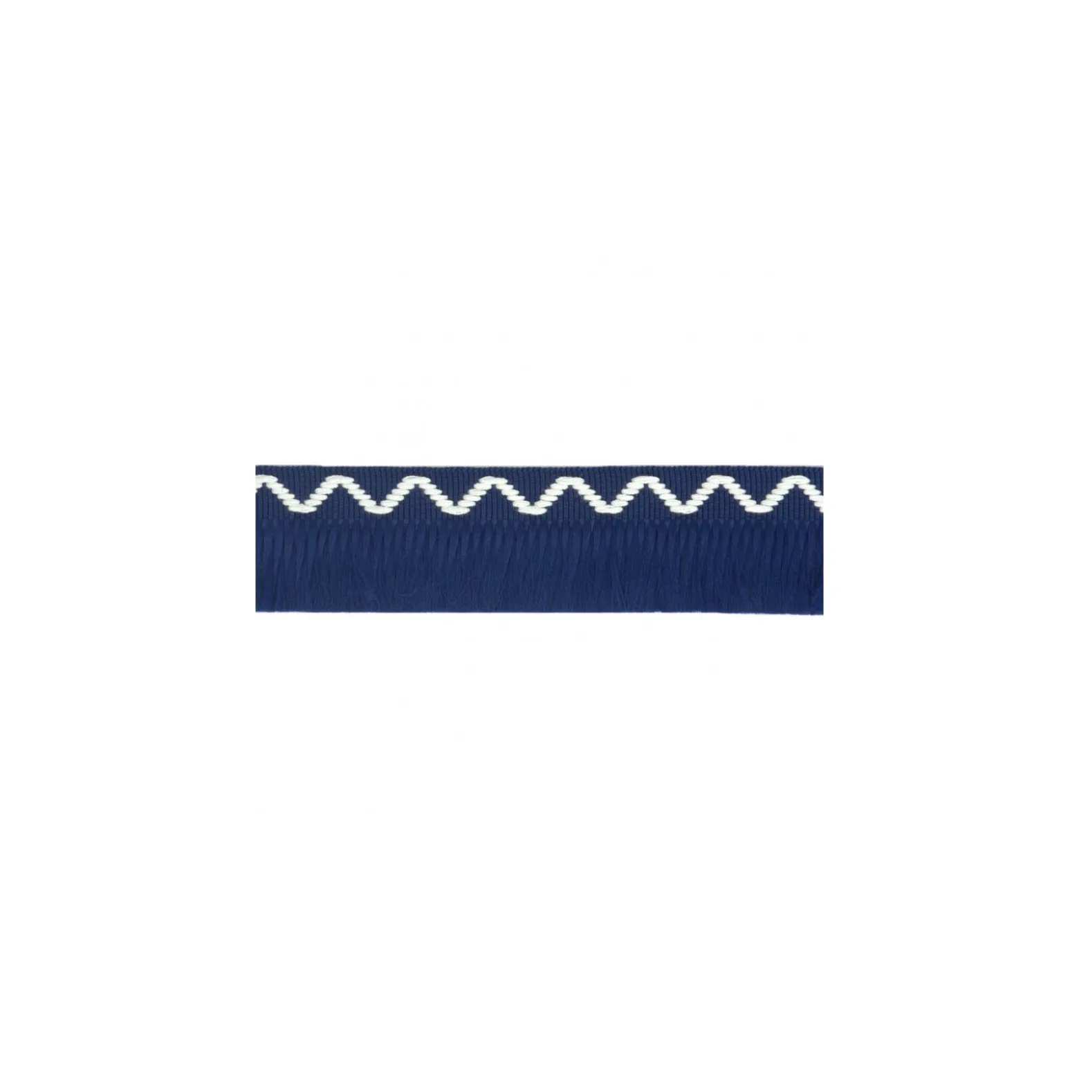 Ruban galon franges Chevron 30mm - marine x 50cm