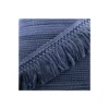 Ruban galon franges dentelle au crochet 65mm - bleu nuit
