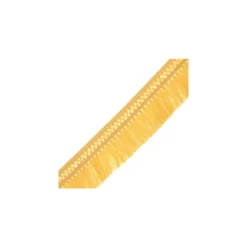 Ruban galon franges dentelle au crochet 65 mm - jaune