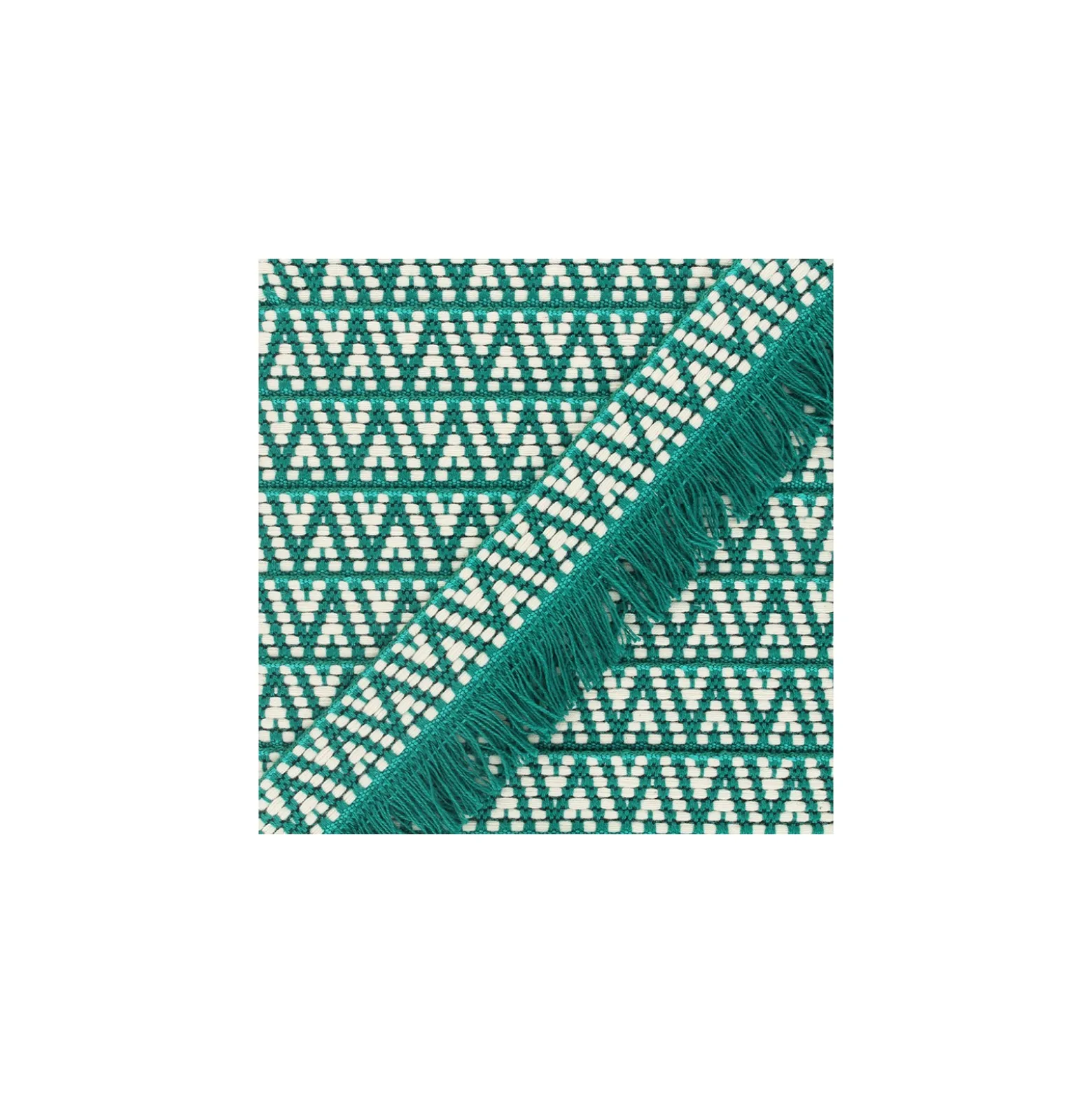 Ruban galon franges Greka 50 mm - vert