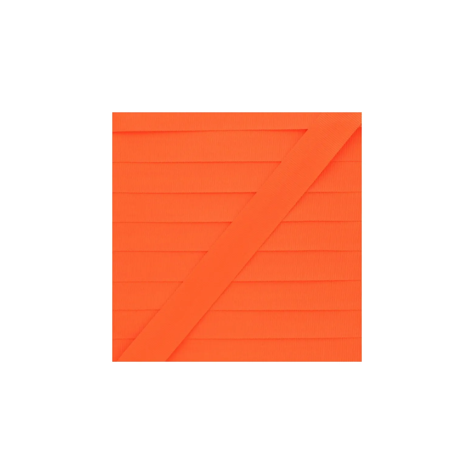 Ruban Gros Grain Effet Soie 10 mm- Orange Fluo