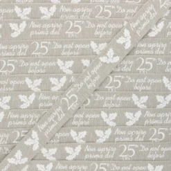 Ruban Gros Grain lurex Christmas gift 15 mm - ficelle