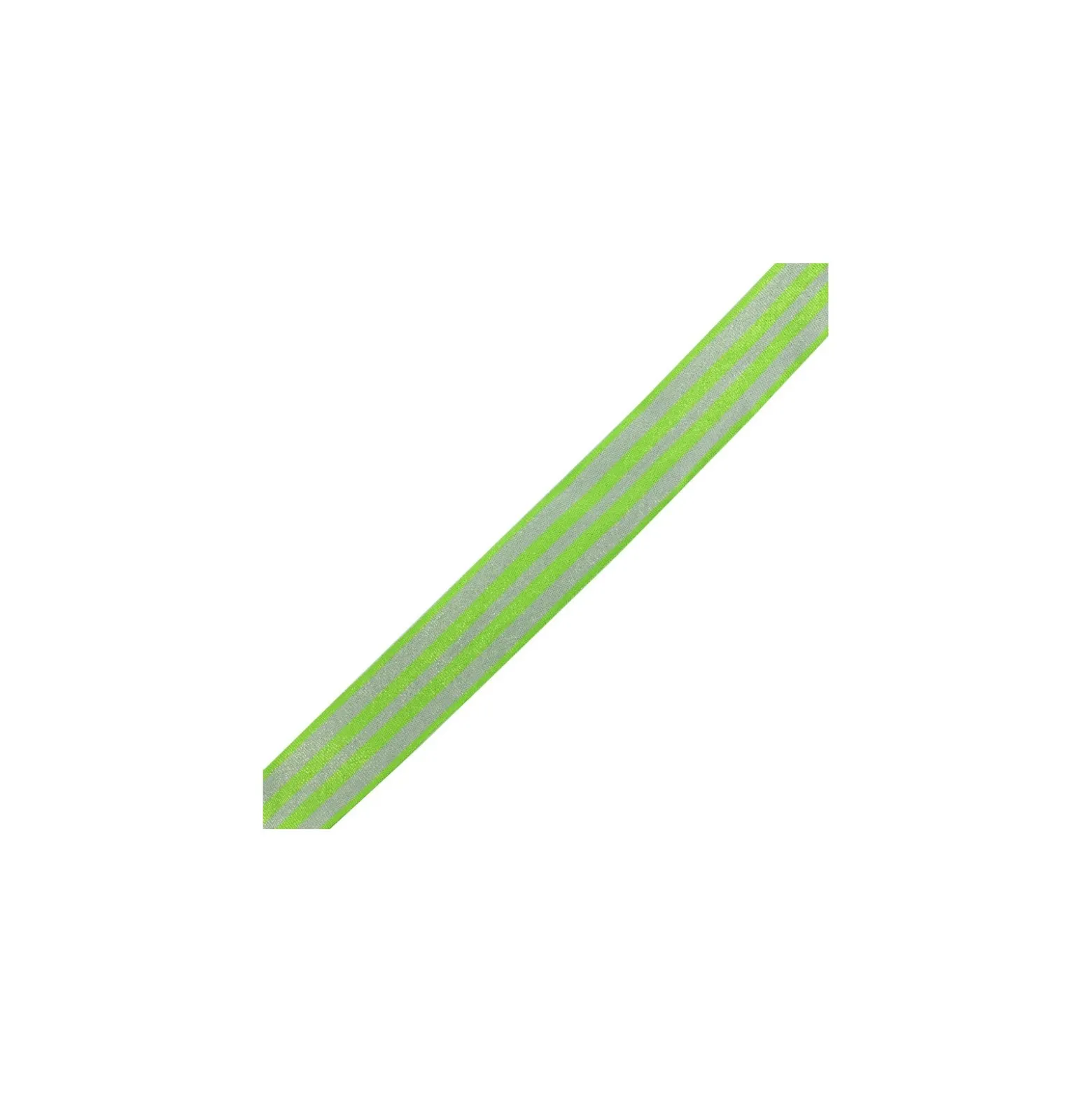 Ruban gros grain lurex Lina - vert/argent