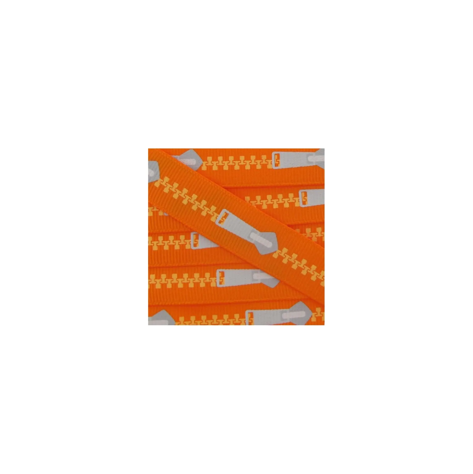 Ruban gros grain Mercerie fermeture orange