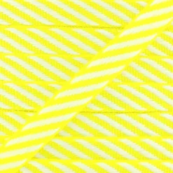 Ruban gros grain Rayures 10 mm - Jaune Fluo