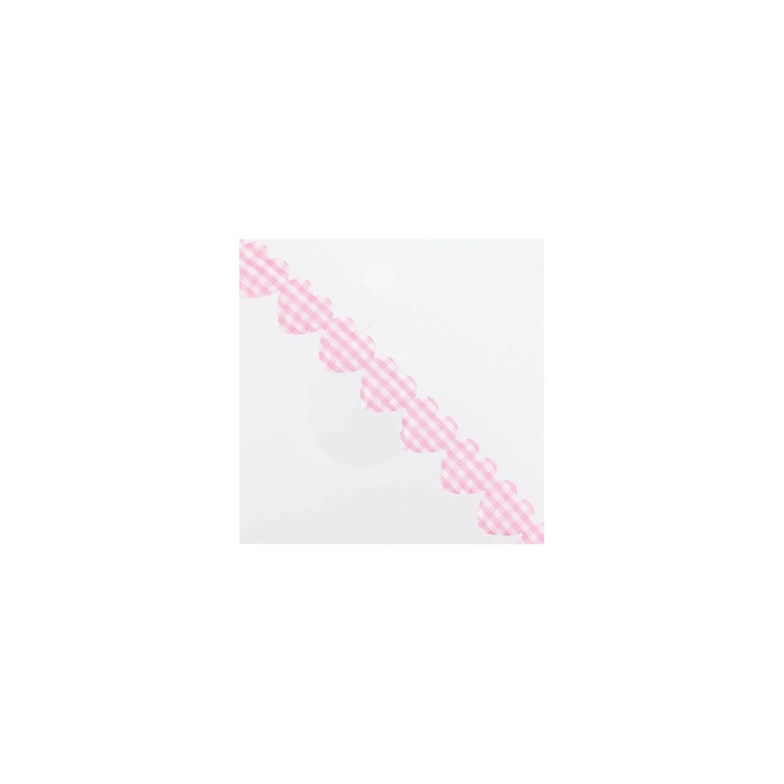 Ruban guirlande Coeurs vichy rose