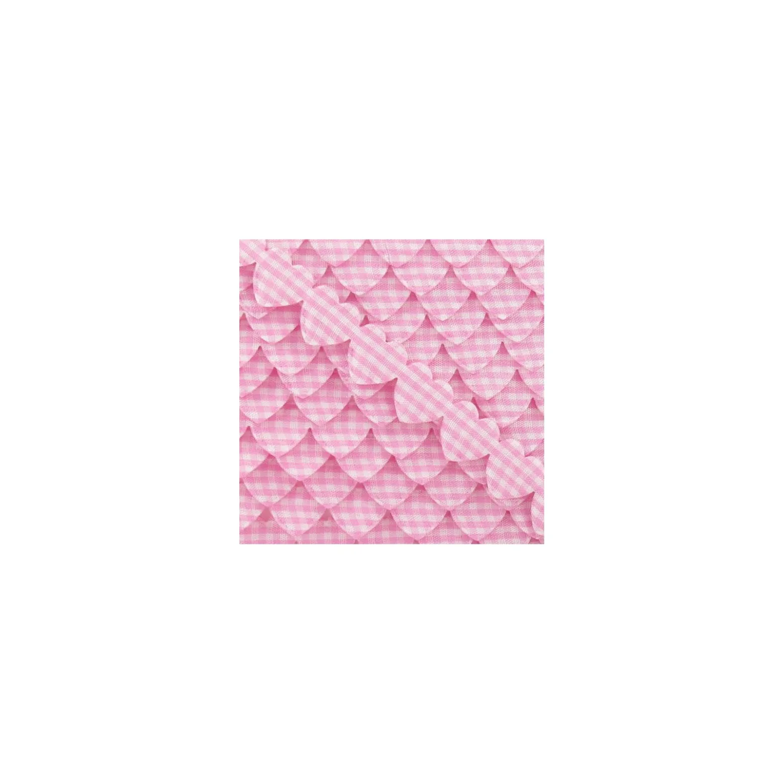 Ruban guirlande Coeurs vichy rose