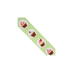 Ruban laitonné Vichy Cupcakes vert
