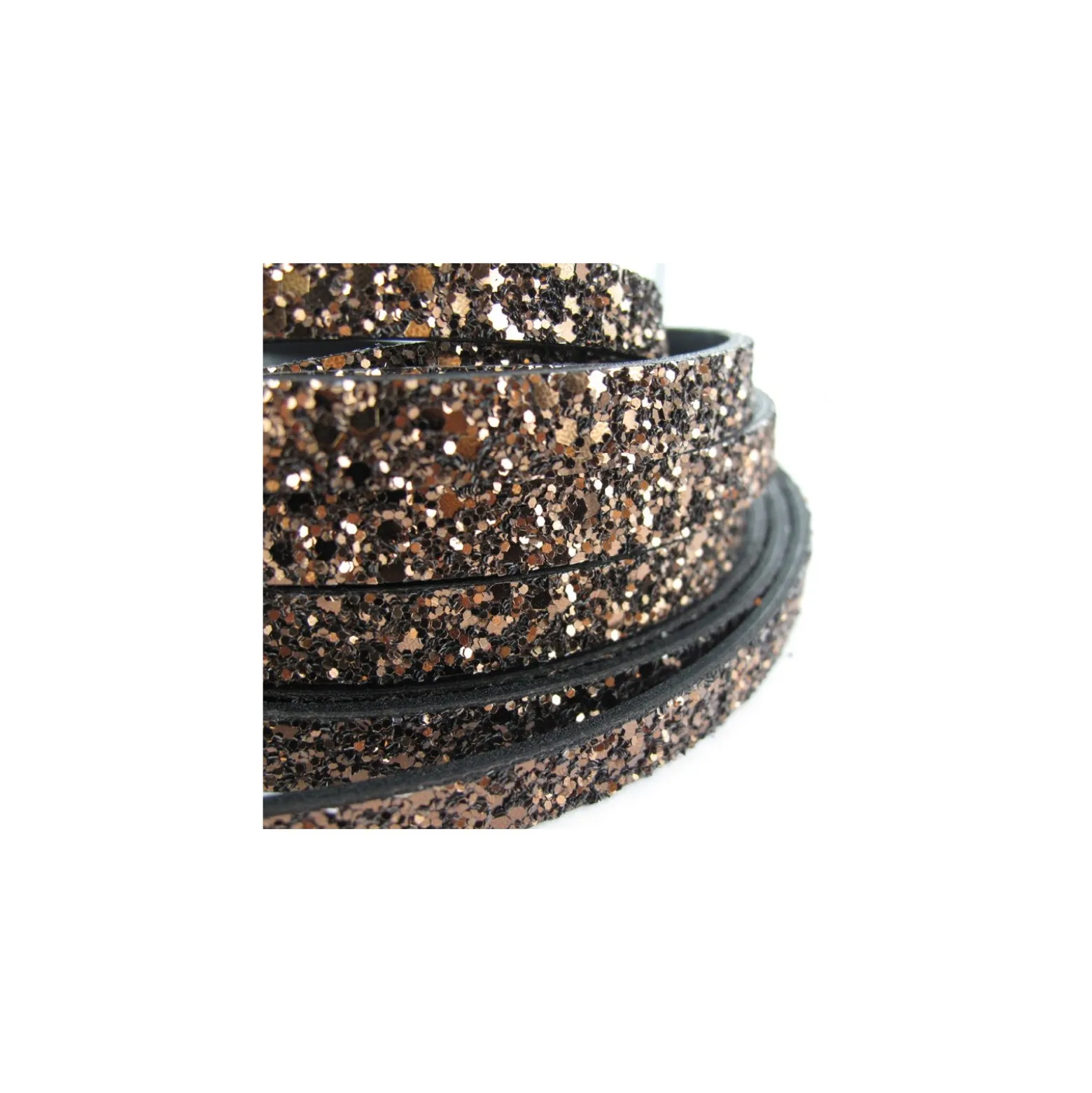 Ruban plat Glitter cuivre