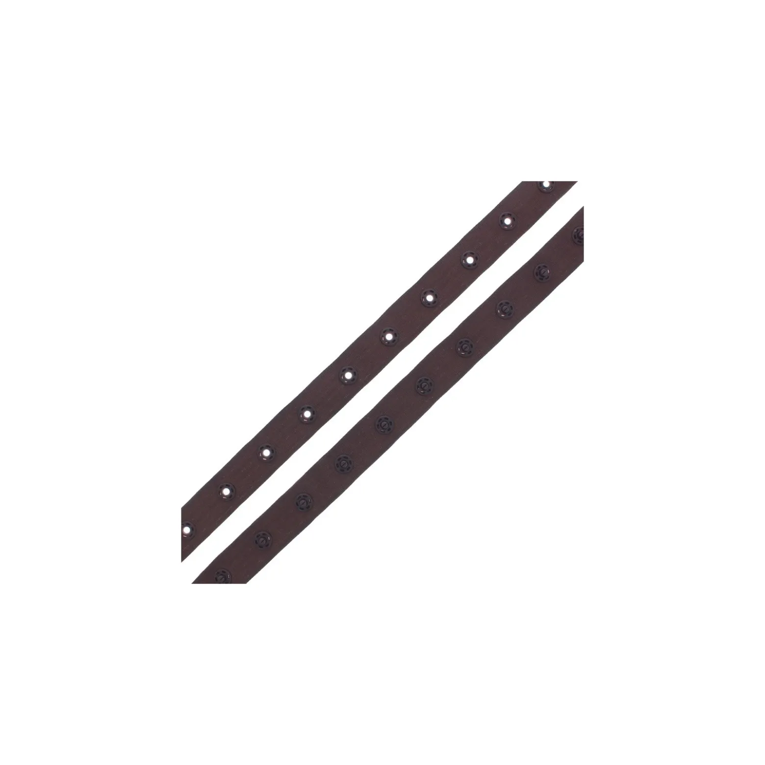 Ruban Polyester Bouton Pression - Chocolat