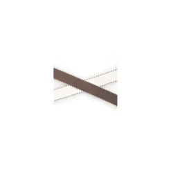 Ruban satin bicolore marron/blanc 10 mm