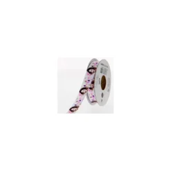 Ruban satin Disney Violetta blanc 15 mm
