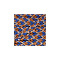 Ruban Tressé Volos 11 mm - Bleu/Orangex 50cm