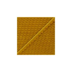 Ruban velours Demi lune 11 mm - jaune moutarde