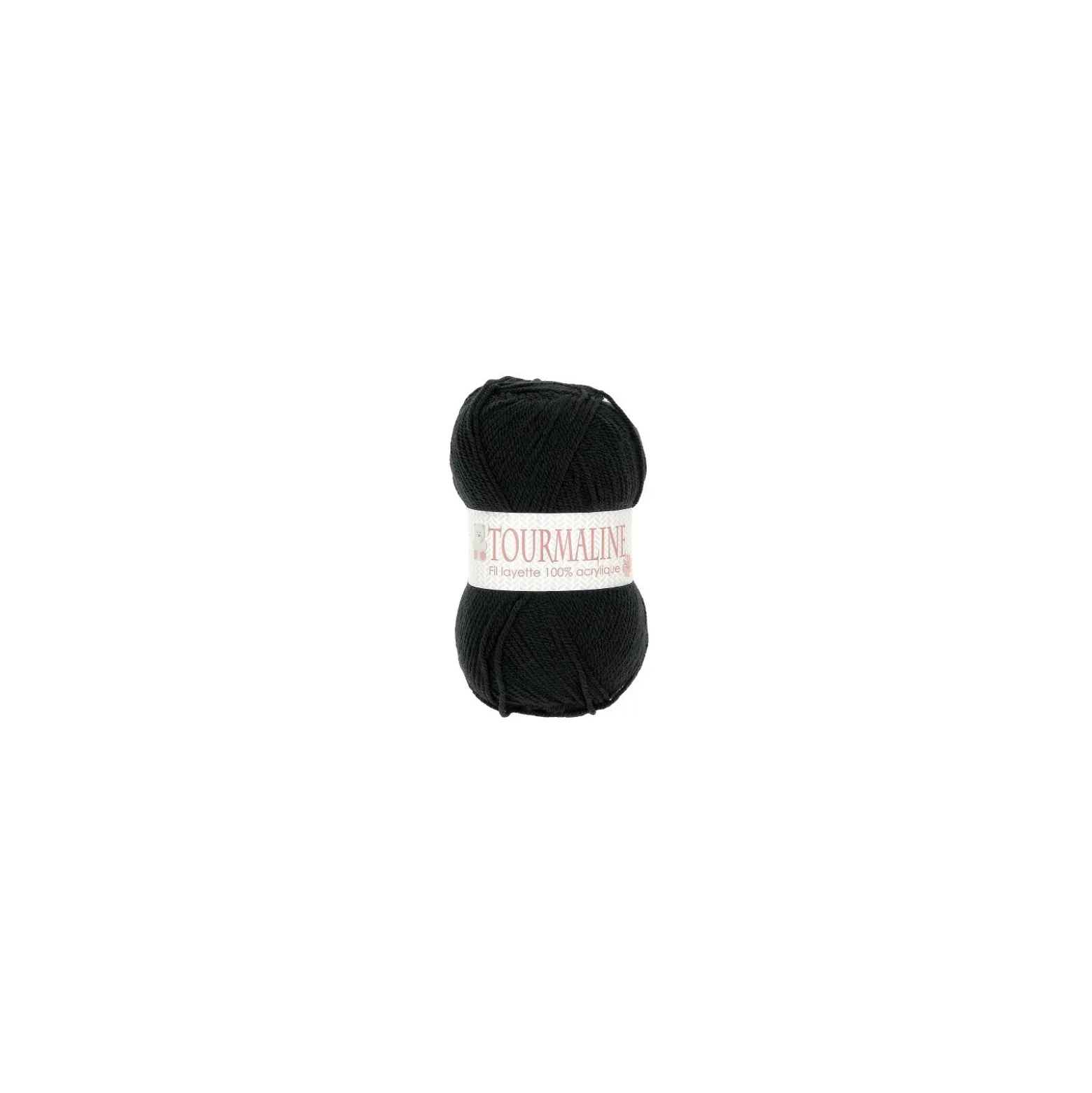 Sachet de 2 pelotes - Fil à tricoter layette Tourmaline n°585 - noir