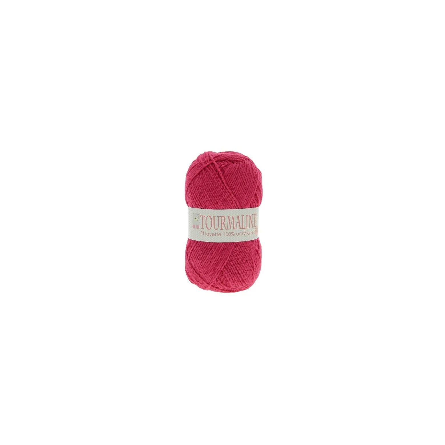 Sachet de 2 pelotes - Fil à tricoter layette Tourmaline n°211 - rose framboise