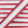 Sangle lurex Raya argenté 38 mm - rouge