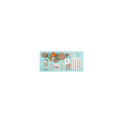 Set de 6 stylos perles 3D Pastel