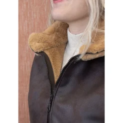 Simili cuir envers fourrure Aviator - marron/caramel