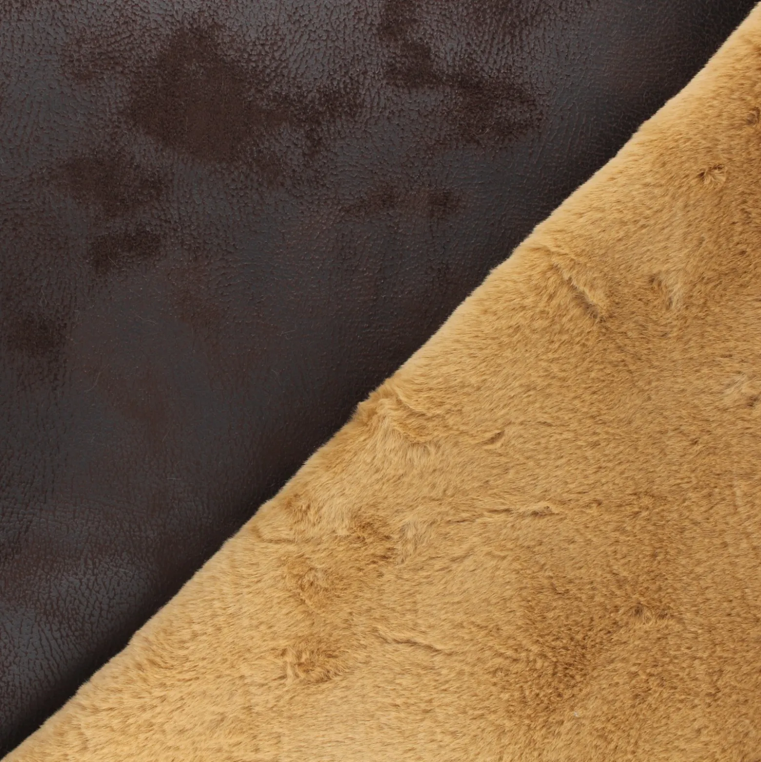 Simili cuir envers fourrure Aviator - marron/caramel