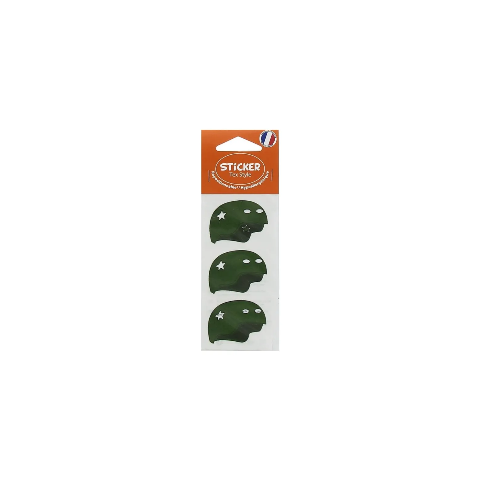 ♥ Stickers Tex Style Casque - vert ♥