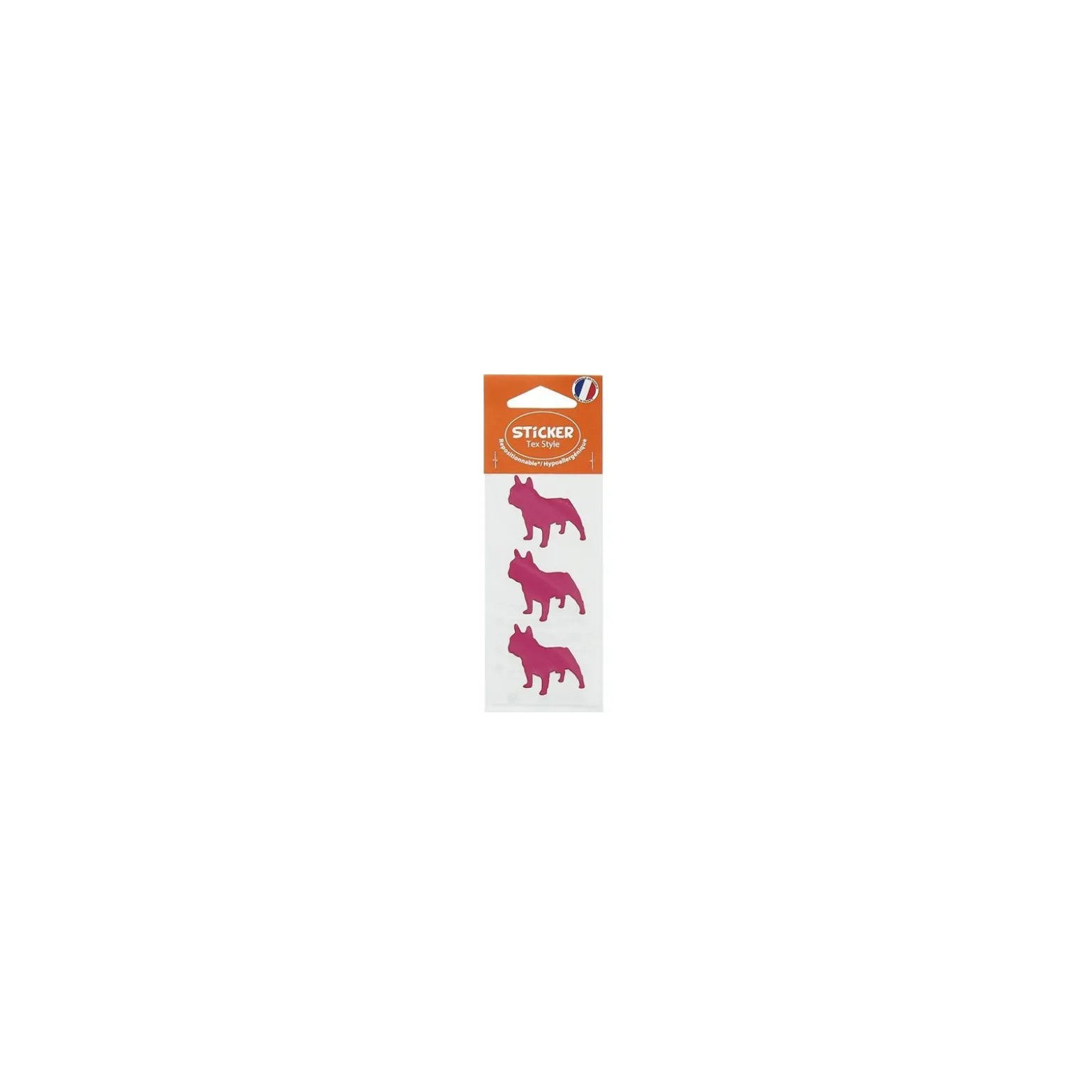 ♥ Stickers Tex Style Chien - fuchsia ♥