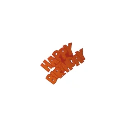 ♥ Stickers Tex Style Happy birthday - orange ♥
