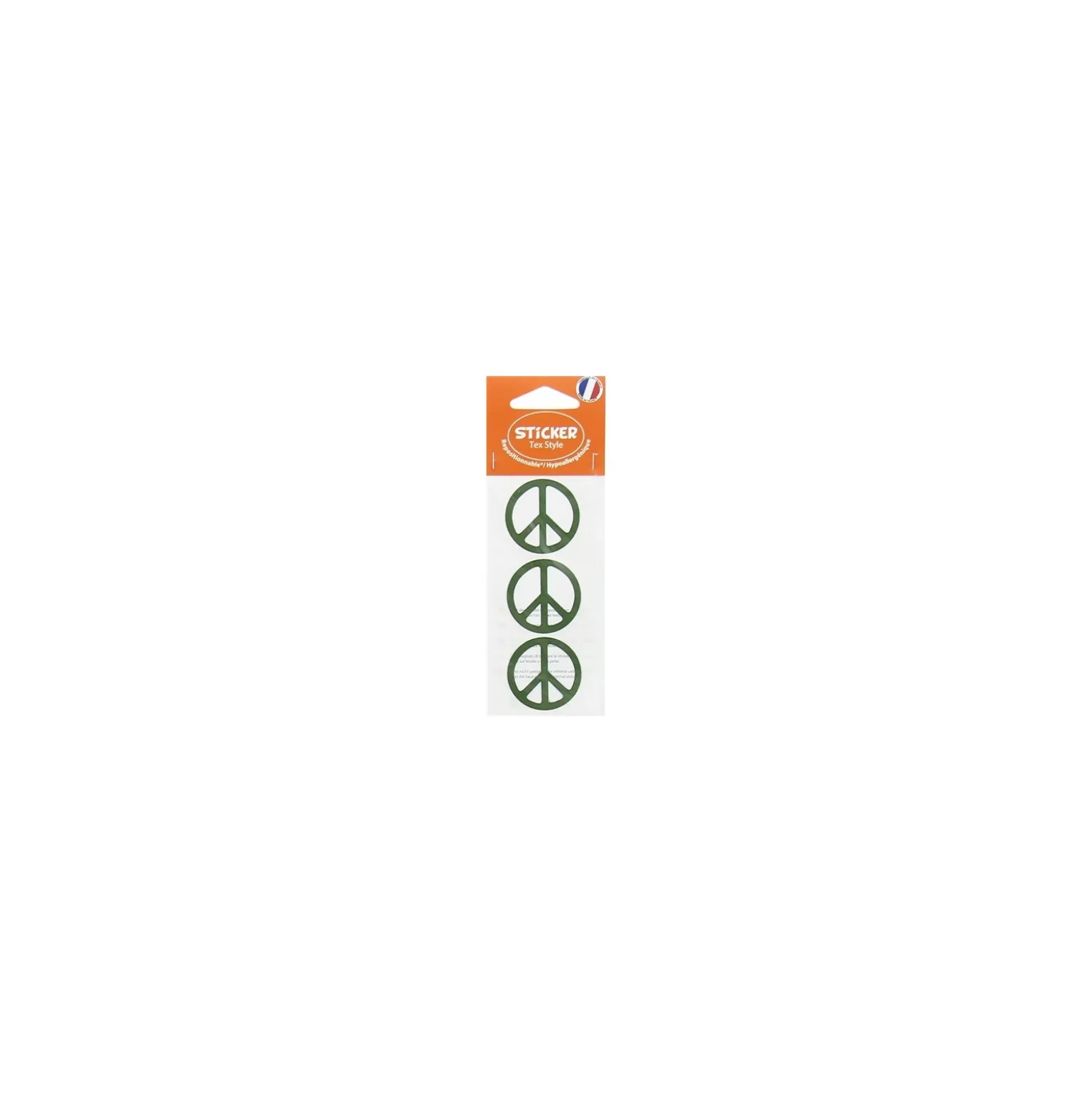 ♥ Stickers Tex Style Peace - vert ♥