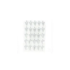 Strass thermocollants métal gouttes Argent