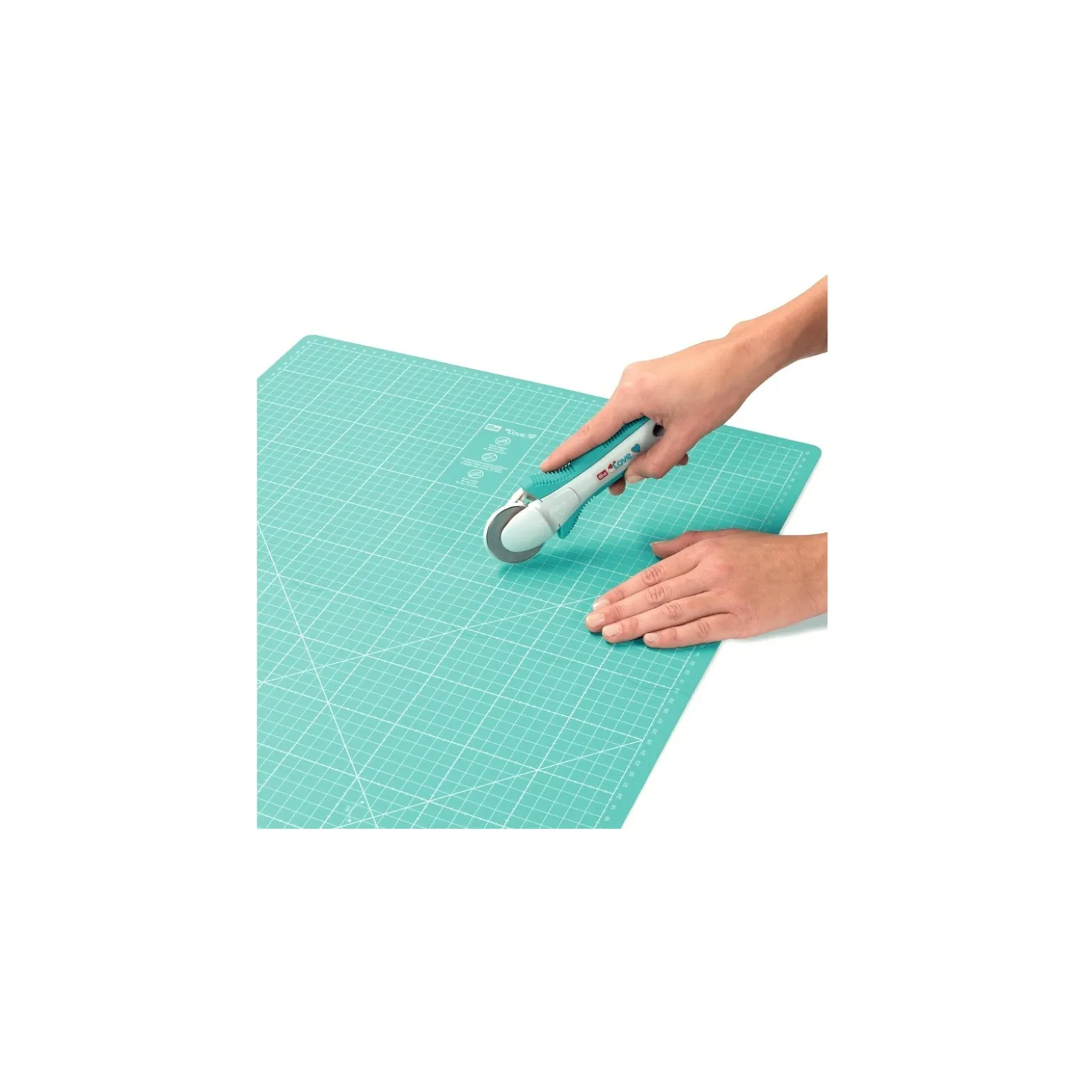 Tapis de découpe pliable Prym Love 45 x 60cm - vert d'eau
