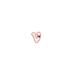 ♥ Thermocollant brodé Kids letters - V ♥