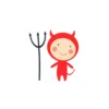 ♥Thermo feutrine grand Enfant Diable♥