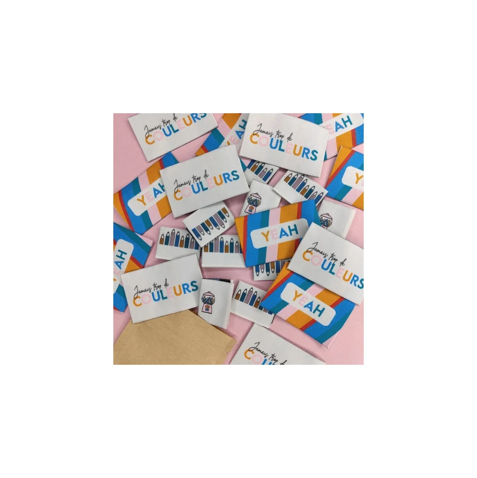 Étiquettes à coudre Marmaï - Color pop (lot de 6)