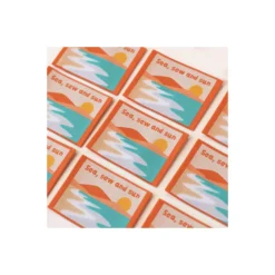 Étiquettes tissées à coudre - Sea, sew and sun