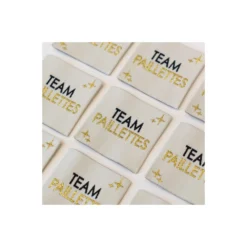 Étiquettes tissées à coudre - Team paillettes