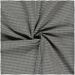 Tissu bengaline stretch vichy - noir