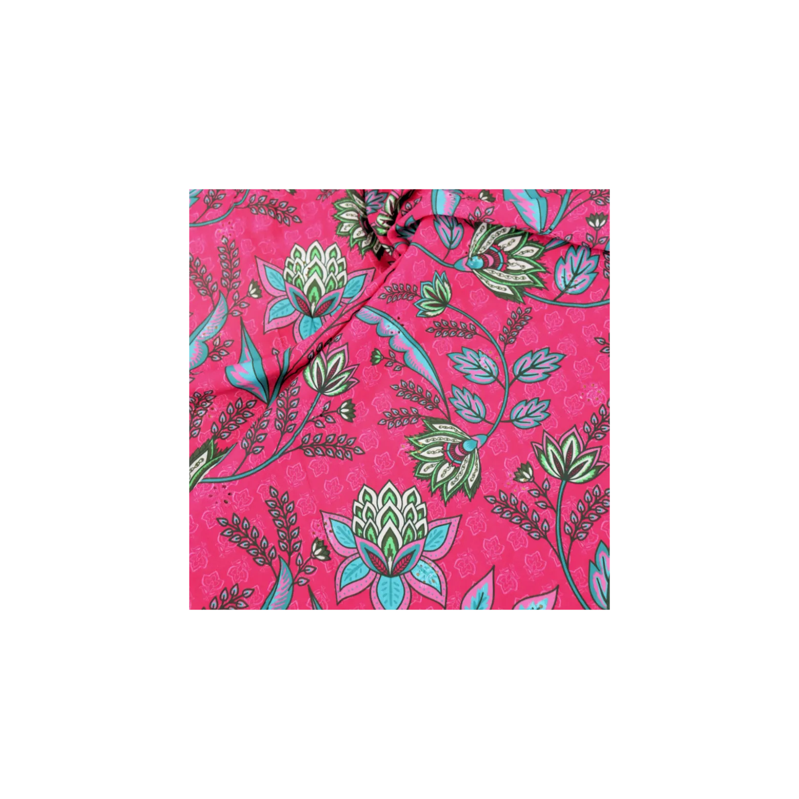 Tissu broderie anglaise festonné Aya - fuchsia