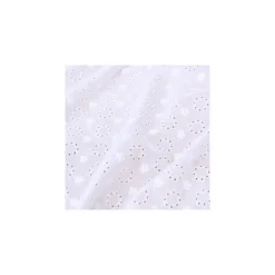 Tissu broderie anglaise Éléonore - blanc