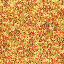 Tissu coton cretonne Calibrachoa - jaune curry