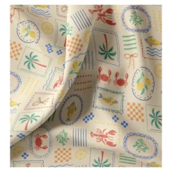 Tissu coton cretonne enduit Cagliari - écru