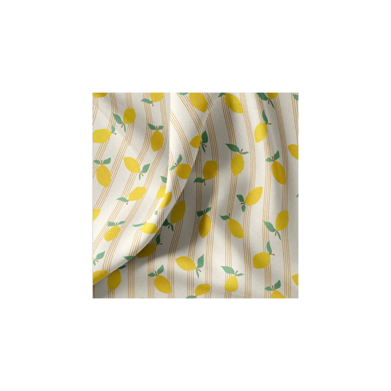 Tissu coton cretonne enduit Lime - écru
